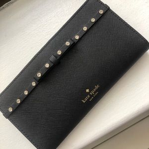 Black Kate Spade Laurel Way Stacy Jeweled Wallet